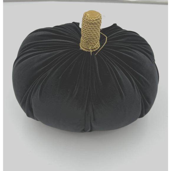 Threshold Pumpkin Shaped Velvet Decorative Fall Halloween Throw Pillow 12"X9" - Picture 4 of 9